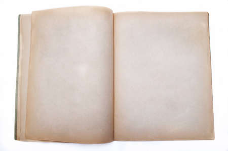 vintage book with blank pagesの写真素材