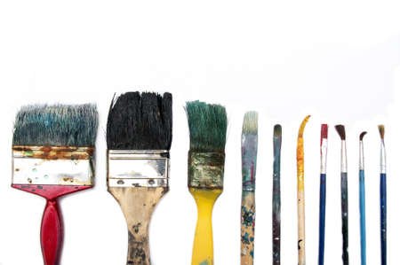 Brushes used in different sizesの写真素材