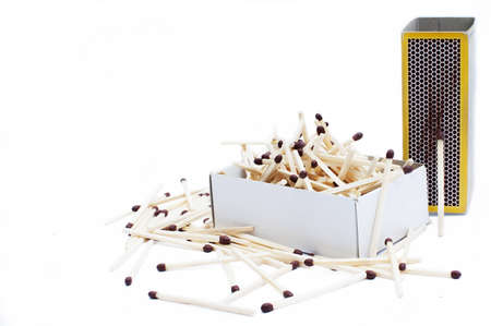 Matchbox isolated on white background