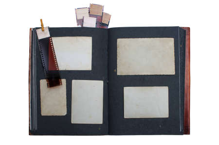 Vintage Photo Album isolated on white backgroundの写真素材