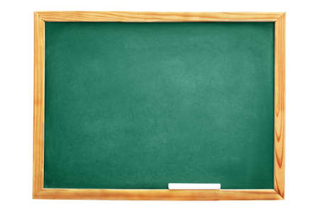 School blackboard isolated on white backgroundの写真素材