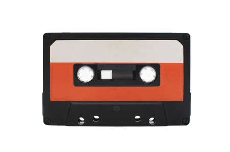 Cassette tape isolated on white backgroundの写真素材