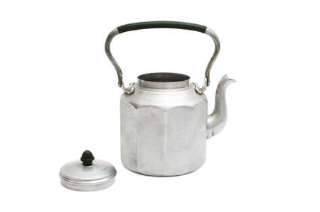 Old Teapot isolated on white backgroundの写真素材