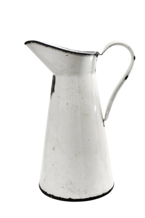 vintage Pitcher isolated on white backgroundの写真素材