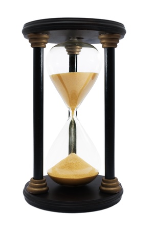 Vintage Hourglass isolated on white backgroundの写真素材