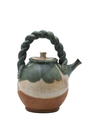 Arabic Teapot craft isolated on white backgroundの写真素材