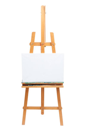 easel with canvasの写真素材