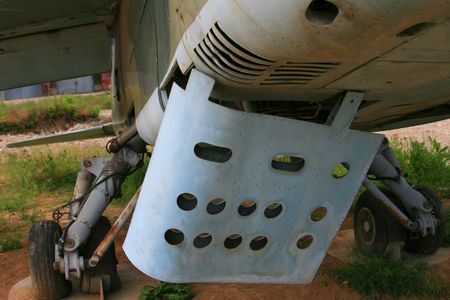 hydraulically-actuated air brakes loweredの写真素材
