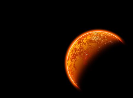 very nice detail of a space - big moon