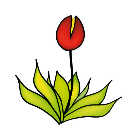 nice illustration of flower isolated on white backgroundのイラスト素材