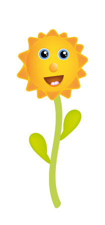 nice illustration of sunflower isolated on backgroundのイラスト素材