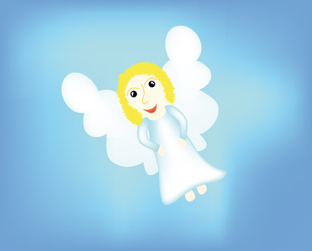 nice angel isolated on backgroundのイラスト素材