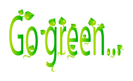 very nice illustration of text with natural motivesのイラスト素材