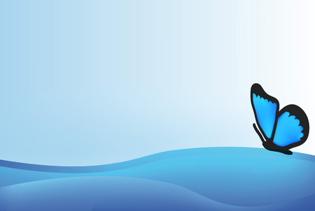 nice blue butterfly isolated on white  backgroundのイラスト素材