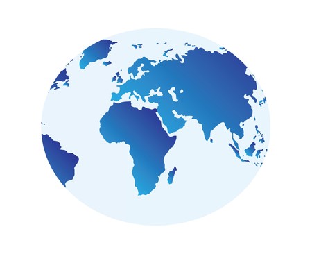 nice illustration of world map - globus isolated over whiteのイラスト素材