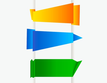 colorful advertising origami speech bubble isolated over white backgroundのイラスト素材