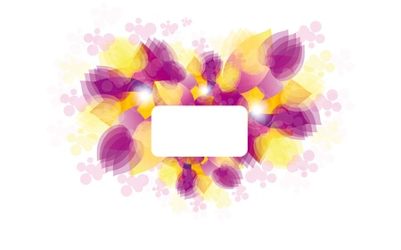 abstract floral background isolated over white background, you can put your own text hereのイラスト素材