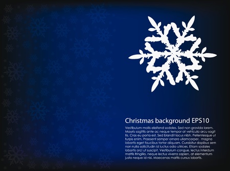 Vector christmas decoration background with snow flakesのイラスト素材