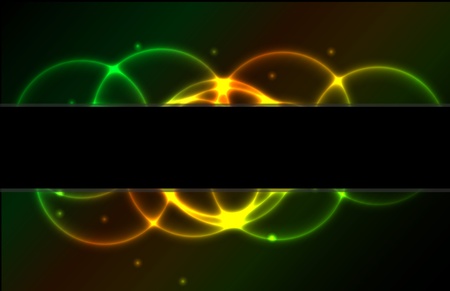 Nice colorful glowing circle vector background for your creative work with black frame for your textのイラスト素材