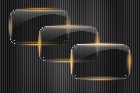 Beautiful vector glossy glass frame. Can be used for banner, frame, infographic, icon, template, layout, website. Looks so realistic. のイラスト素材