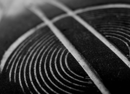 Black and white closeup detail of sole. の写真素材