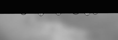 Detail of water drops or bubbles on windows after rain.の写真素材