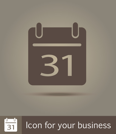 Vector icon. Flat line icon illustration. Calender.のイラスト素材