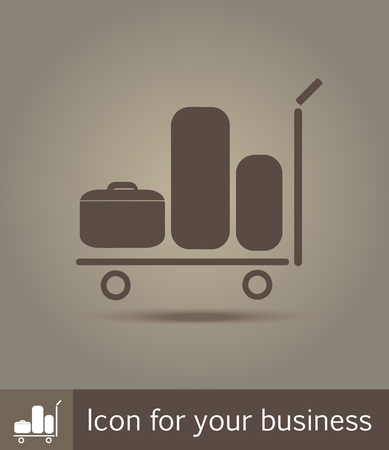 Vector icon. Flat line icon illustration. Cart.のイラスト素材