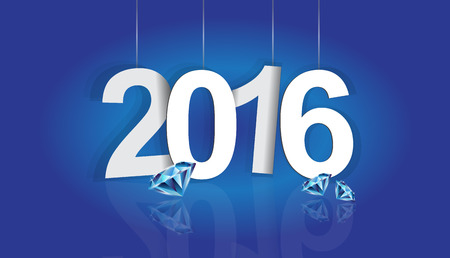 2015-2016 change represents the new year 2016. New year 2016 Text Design.のイラスト素材