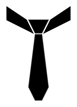 Vector tie isolated over white background. Flat line style object.のイラスト素材