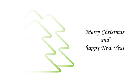 Vector abstract christmas tree. Isolation over white backgroundのイラスト素材
