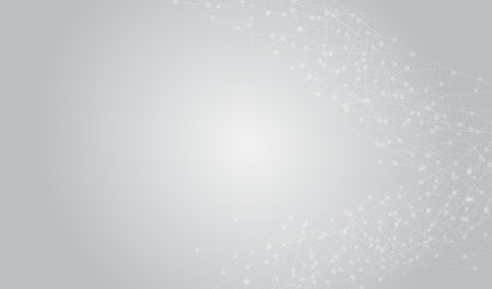 Vector network abstract white background with lines and little circles.のイラスト素材