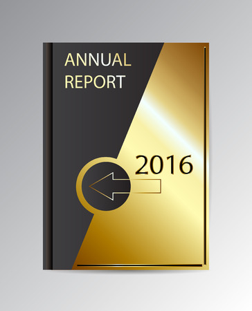 Vector annual report 2016. Book isolated over background.のイラスト素材