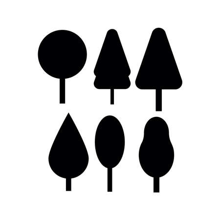 tree icon setのイラスト素材