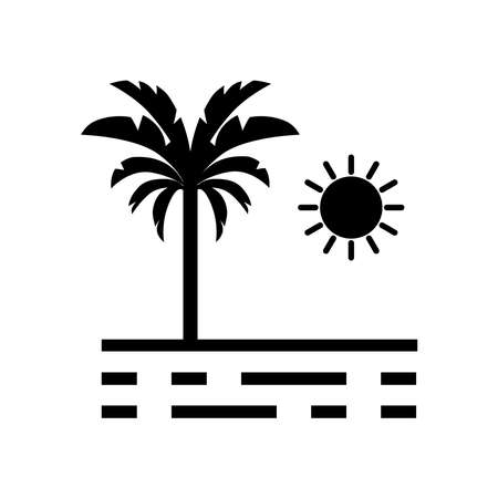 beach icon vectorのイラスト素材