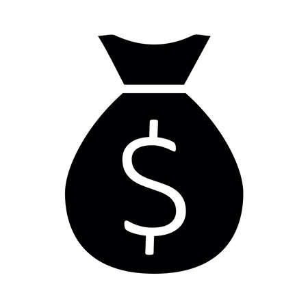 money bag icon vectorのイラスト素材