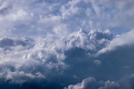 Clouds formations detail in a stormy sky