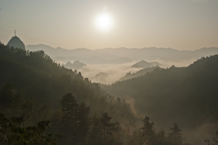 Beautiful scenery in Ziyuan County, Guangxi, Chinaの写真素材
