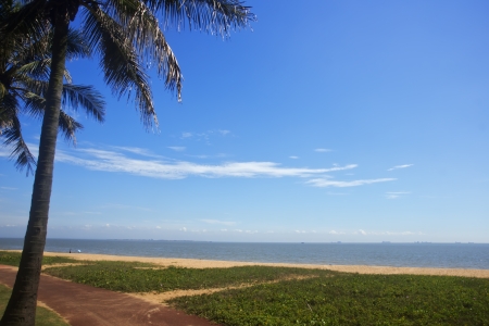 China s Hainan Island tropical coastal scenery の写真素材
