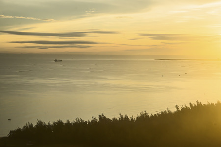 Sunrise sea background image - Taken in Hainan Island, Chinaの写真素材