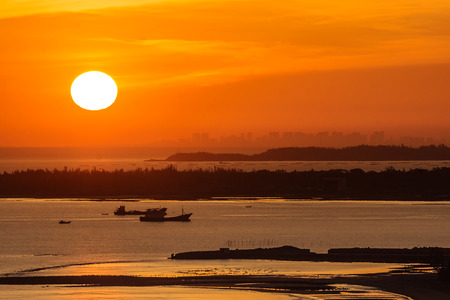 sea sunrise sceneryの写真素材
