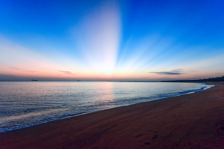 Sunrise sea backgroundの写真素材