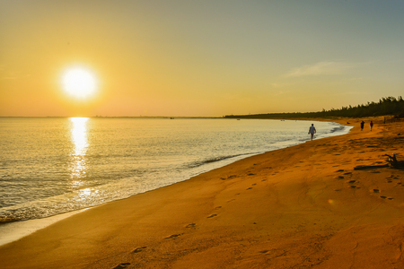 Sunrise sea backgroundの写真素材