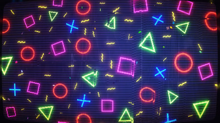 8 Bit Video Game. retro future vhs