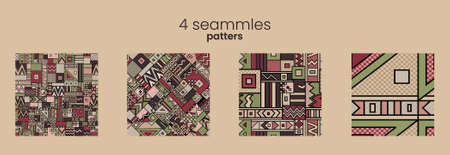 Abstract of geometry in seamless patternsのイラスト素材