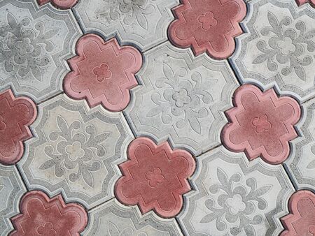 Background image of pavement cover. Detailed texture of paving slabs. Text space. Wallpaper....