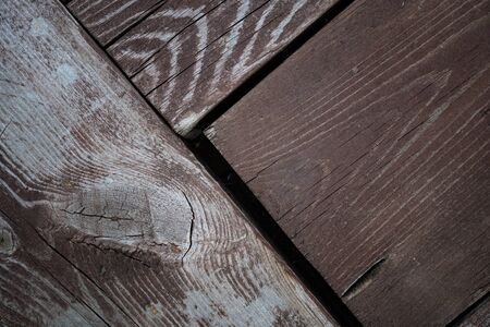 Dark wood texture. Wooden bars. Background image of a wooden board. Wood masonry. Detailed texture of a tree. Background for text. Space for text. Material for construction. Top view.の写真素材