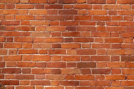 Brick texture. Background image of masonry. Texture for the exterior. Decorative brick. Interior decoration at home. Background for text. Space for text. Wallpaper. Detailed texture. Top view.の写真素材