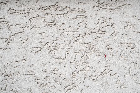 Texture of decorative plaster. Background image of a beautiful wall covering. Texture for the exterior. Interior decoration at home. Space for text. Macro photo. Detailed texture. Top view.の写真素材