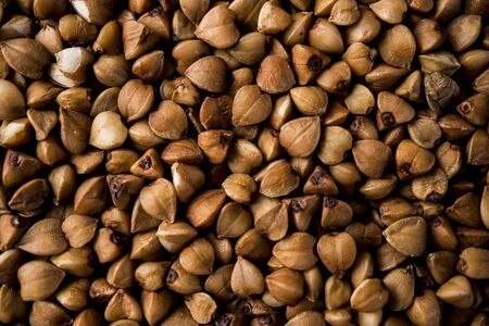 Buckwheat texture. Background image of buckwheatの写真素材